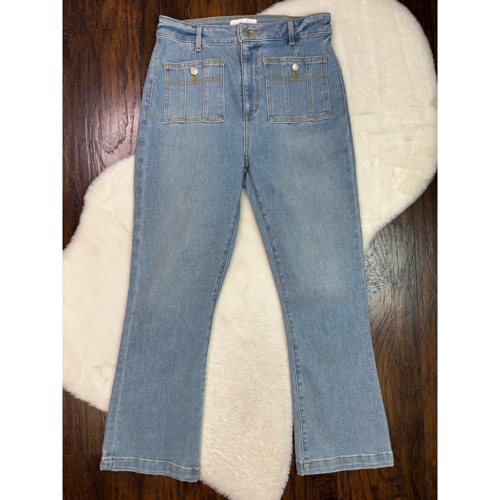 LOFT The Curvy Kick Crop Jeans 28/6 Light Wash High Rise Stretch Women